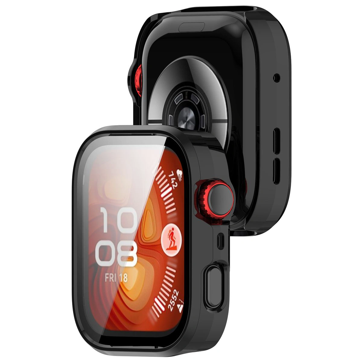Etui z wbudowanym szkłem Bizon Case Watch Adamo do Huawei Watch Fit 4 Pro